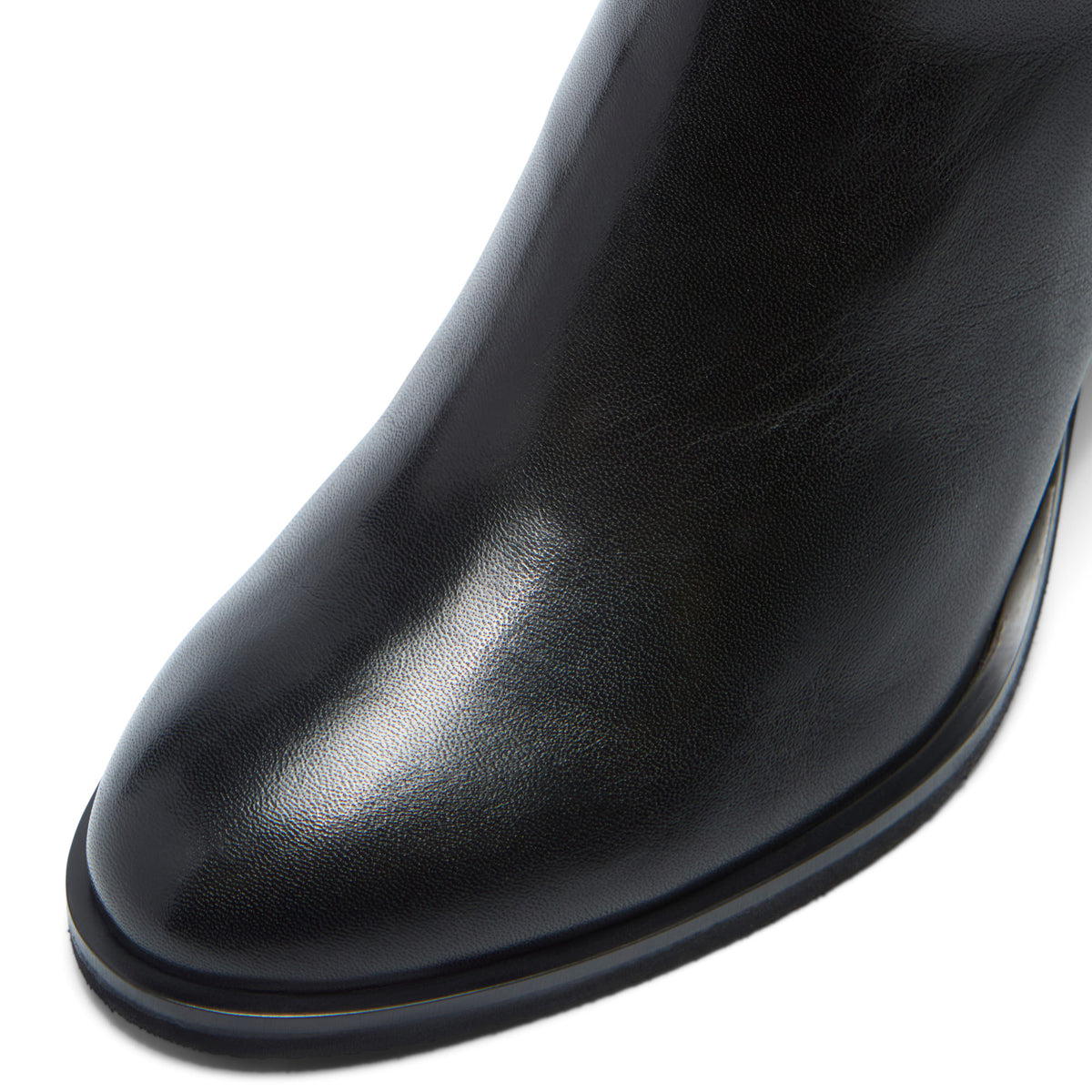 Bregani Black Leather Ankle Boot