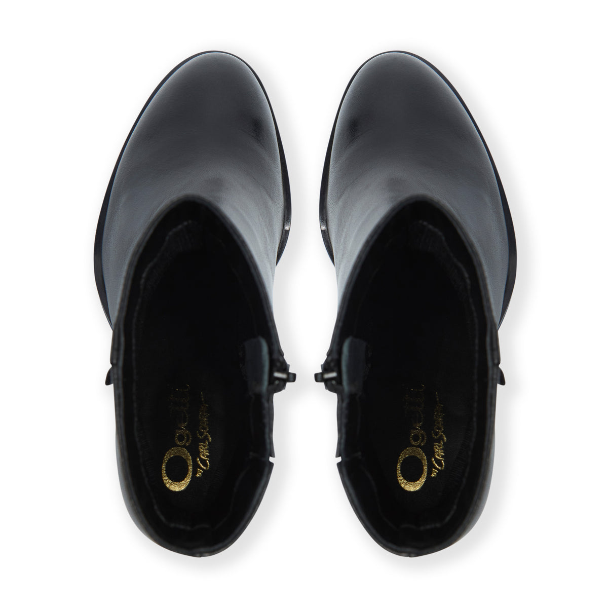 Bregani Black Leather Ankle Boot