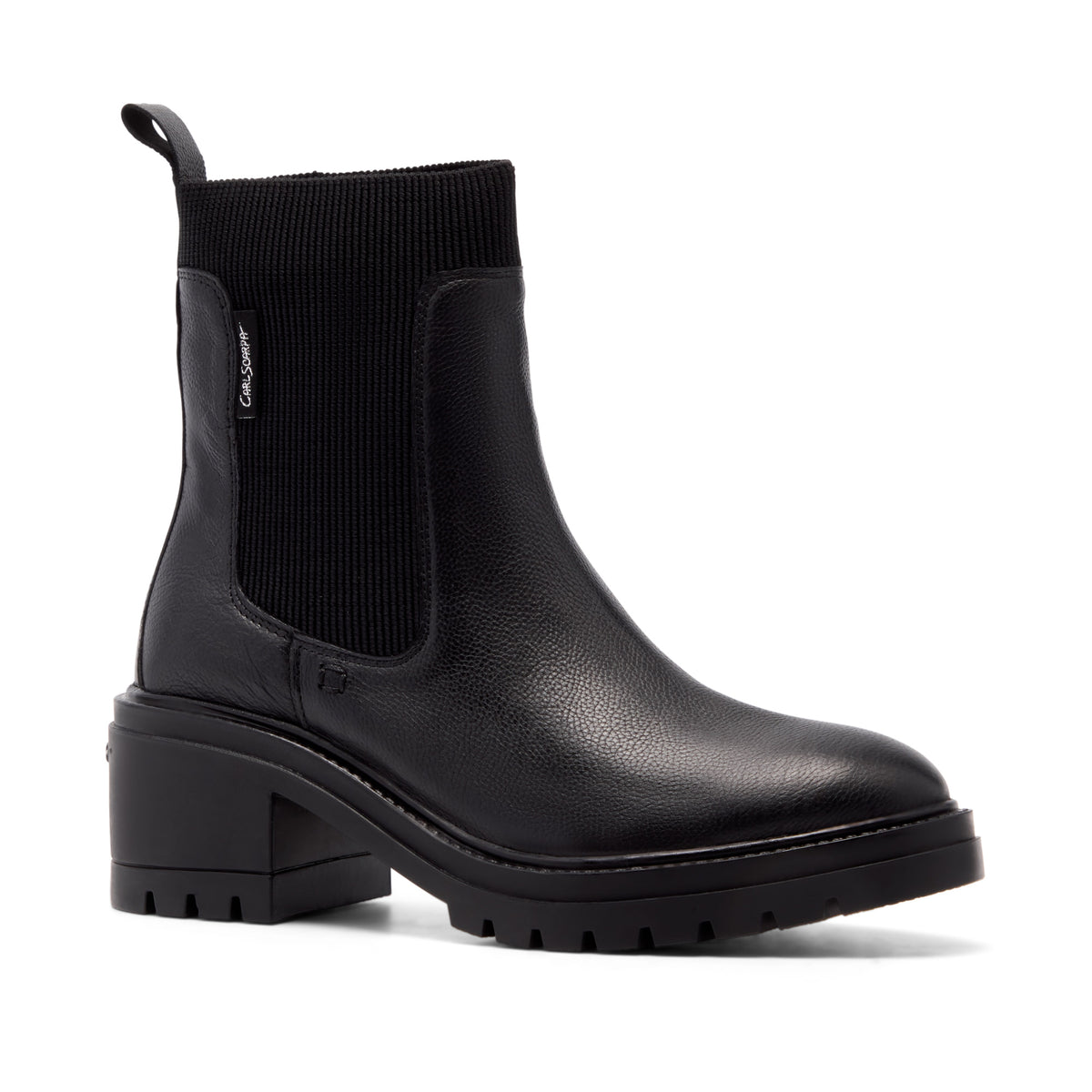 Tullia Black Leather Ankle Boot