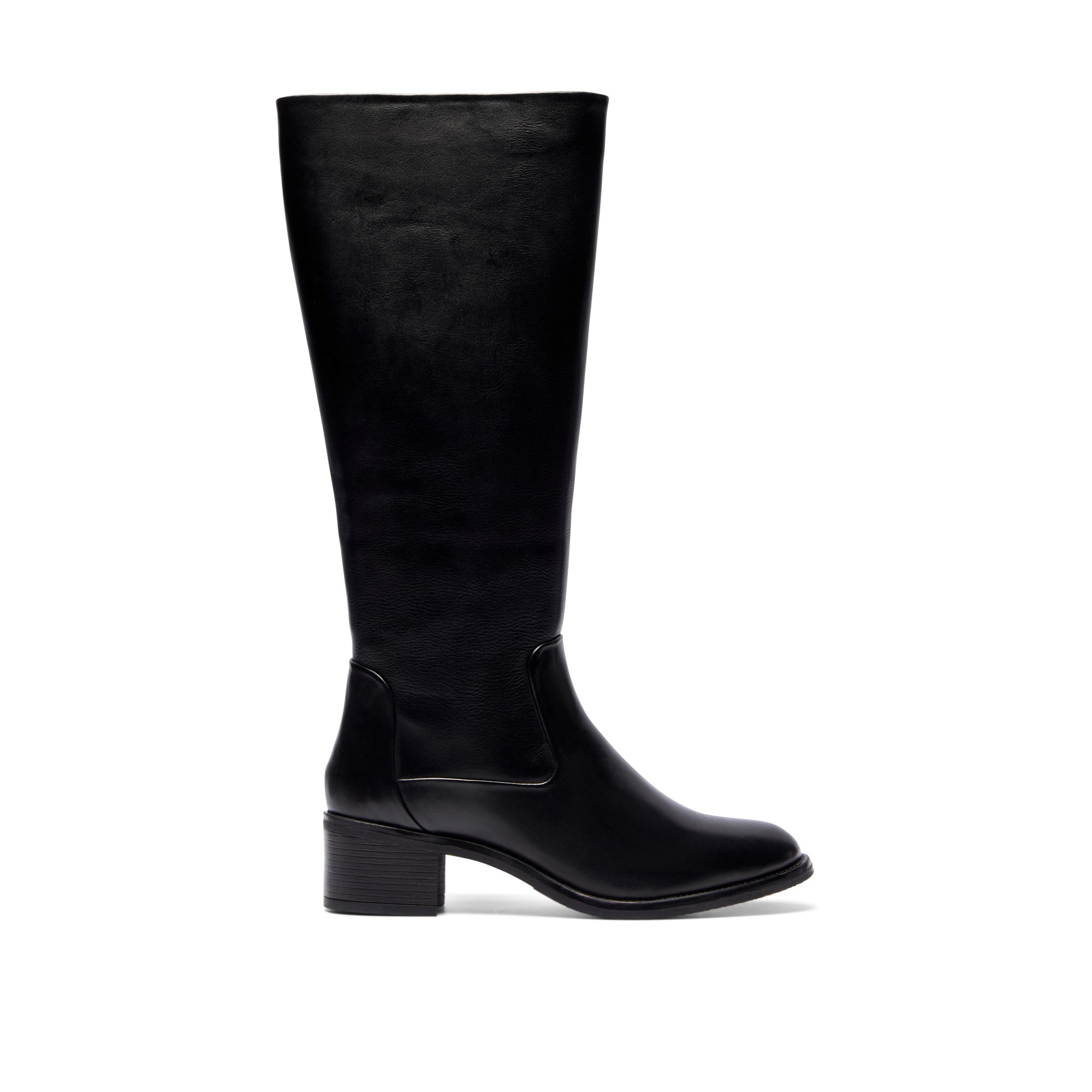Raffaele Black Leather Knee High Boots