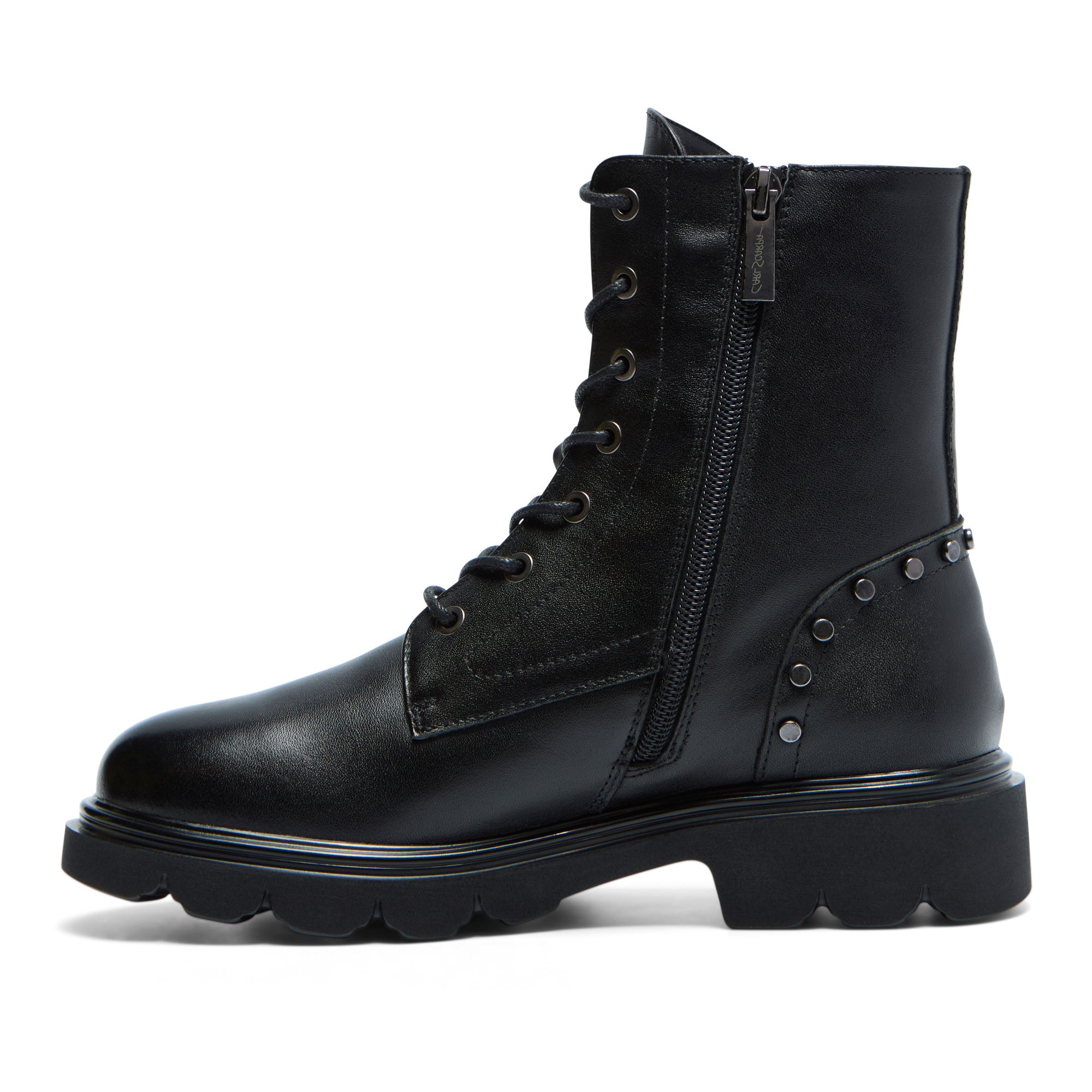Ormaya Black Leather Ankle Boot