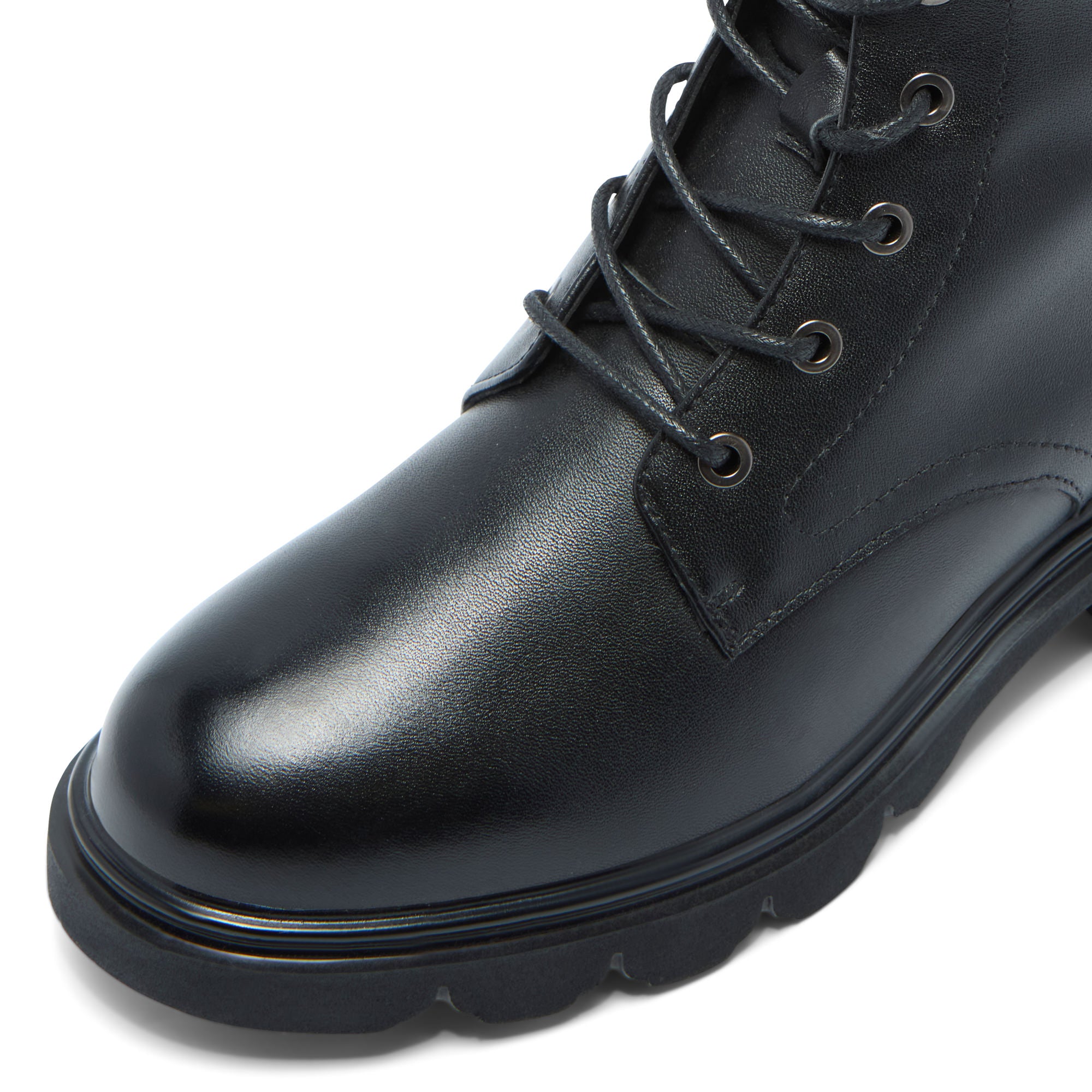Ormaya Black Leather Ankle Boot