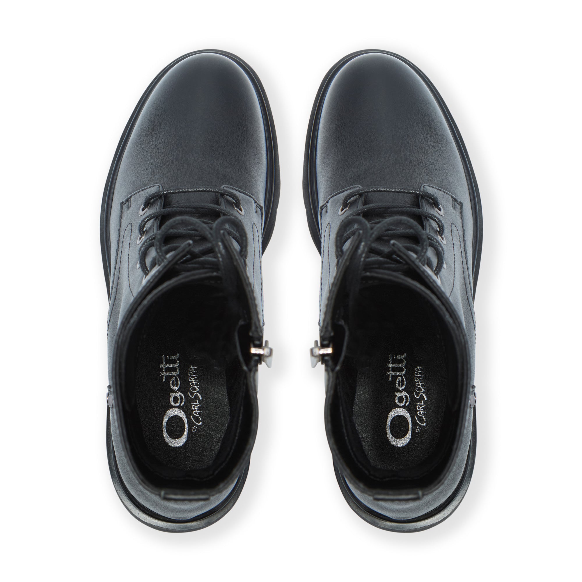 Ormaya Black Leather Ankle Boot