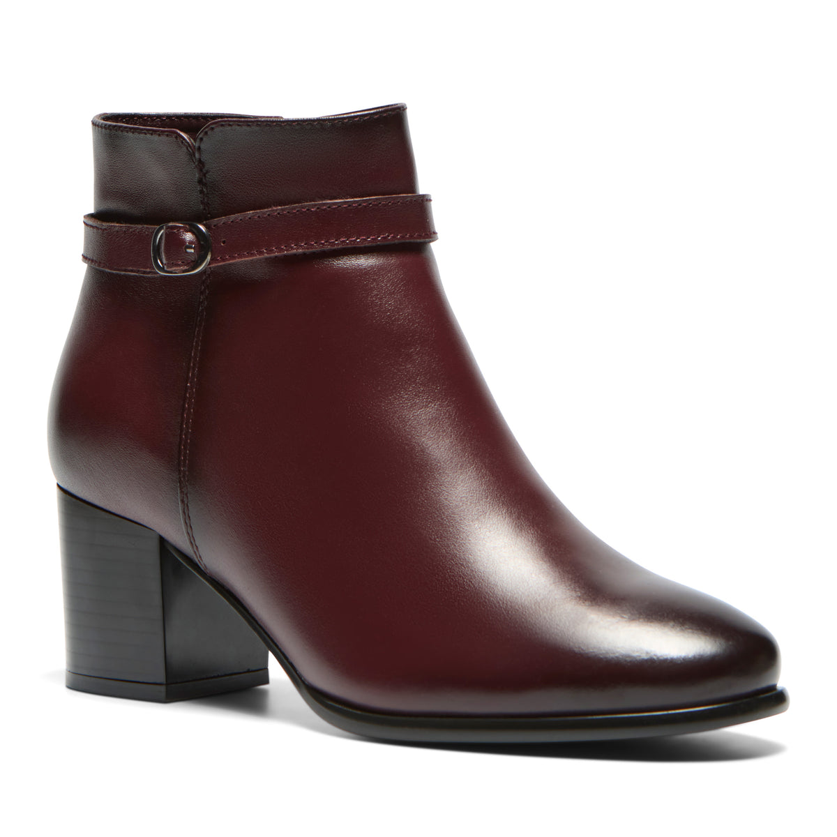 Tursi Bordo Leather Ankle Boot