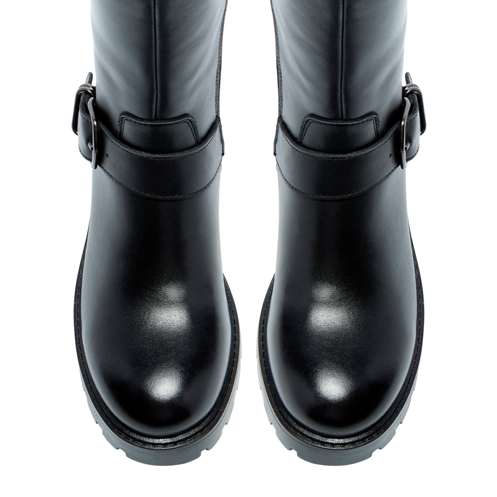 Onetta Black Leather Ankle Boot