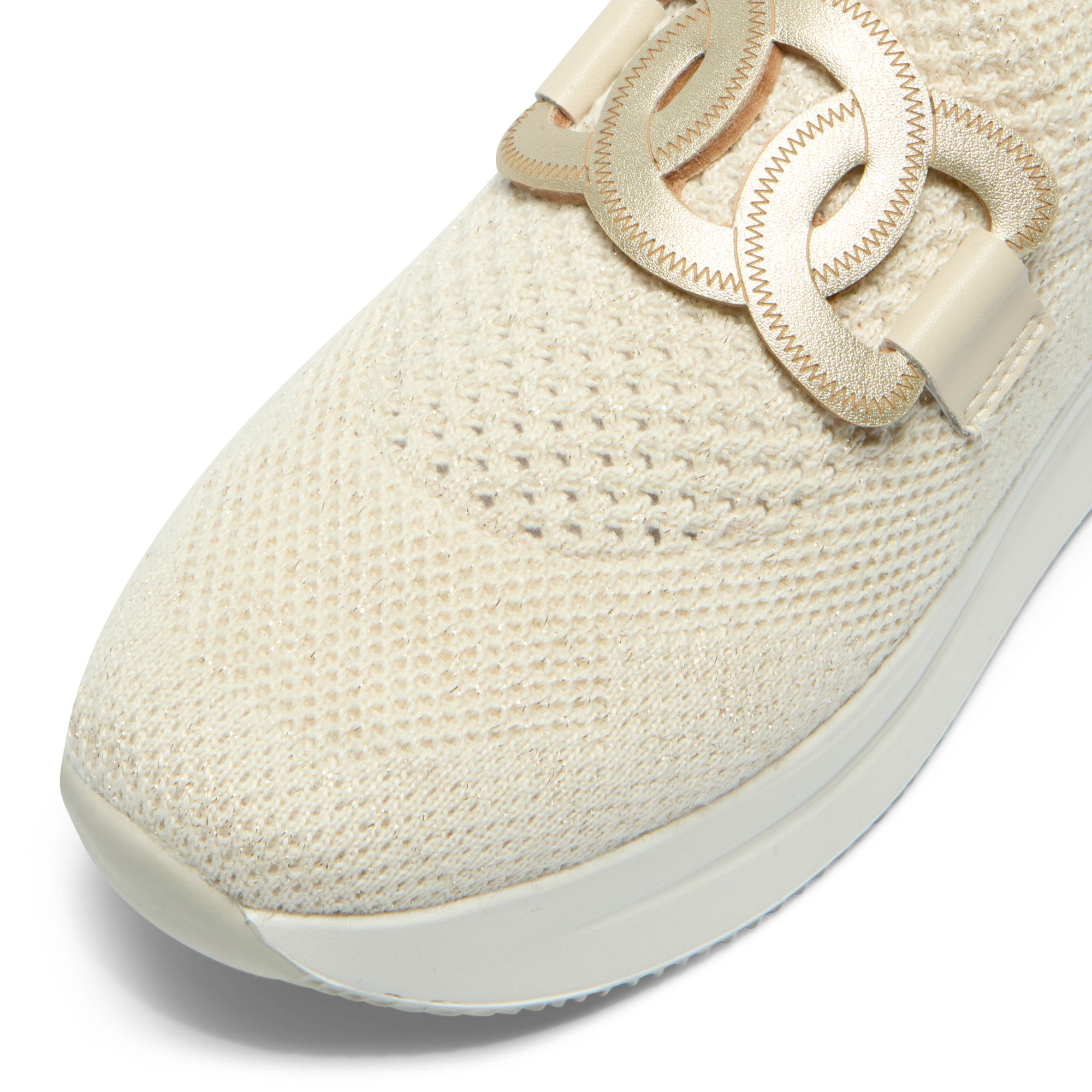 Caliagri Beige Knit Chunky Loafer