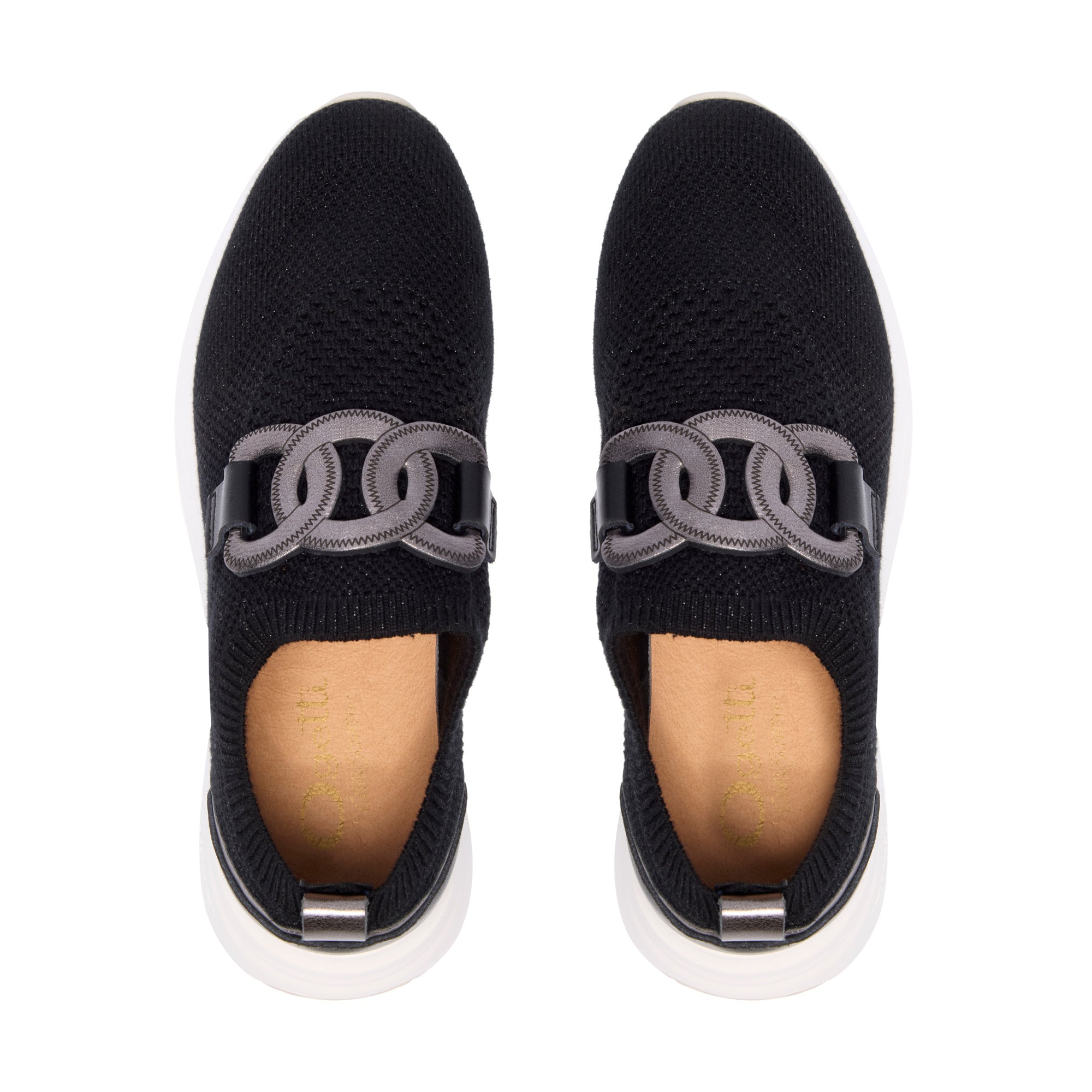Caliagri Black Knit Chunky Loafer