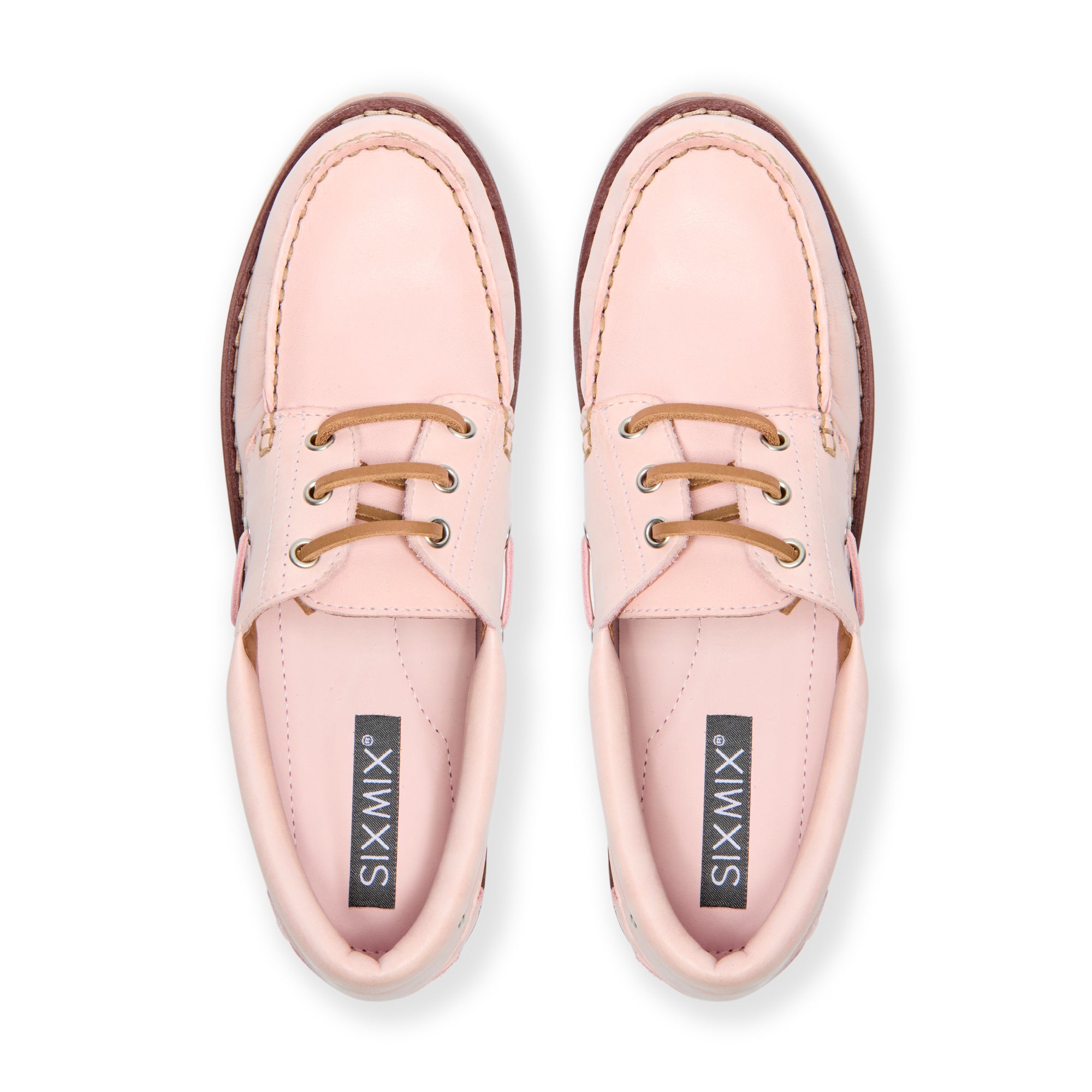 Marina Pink Leather Loafers