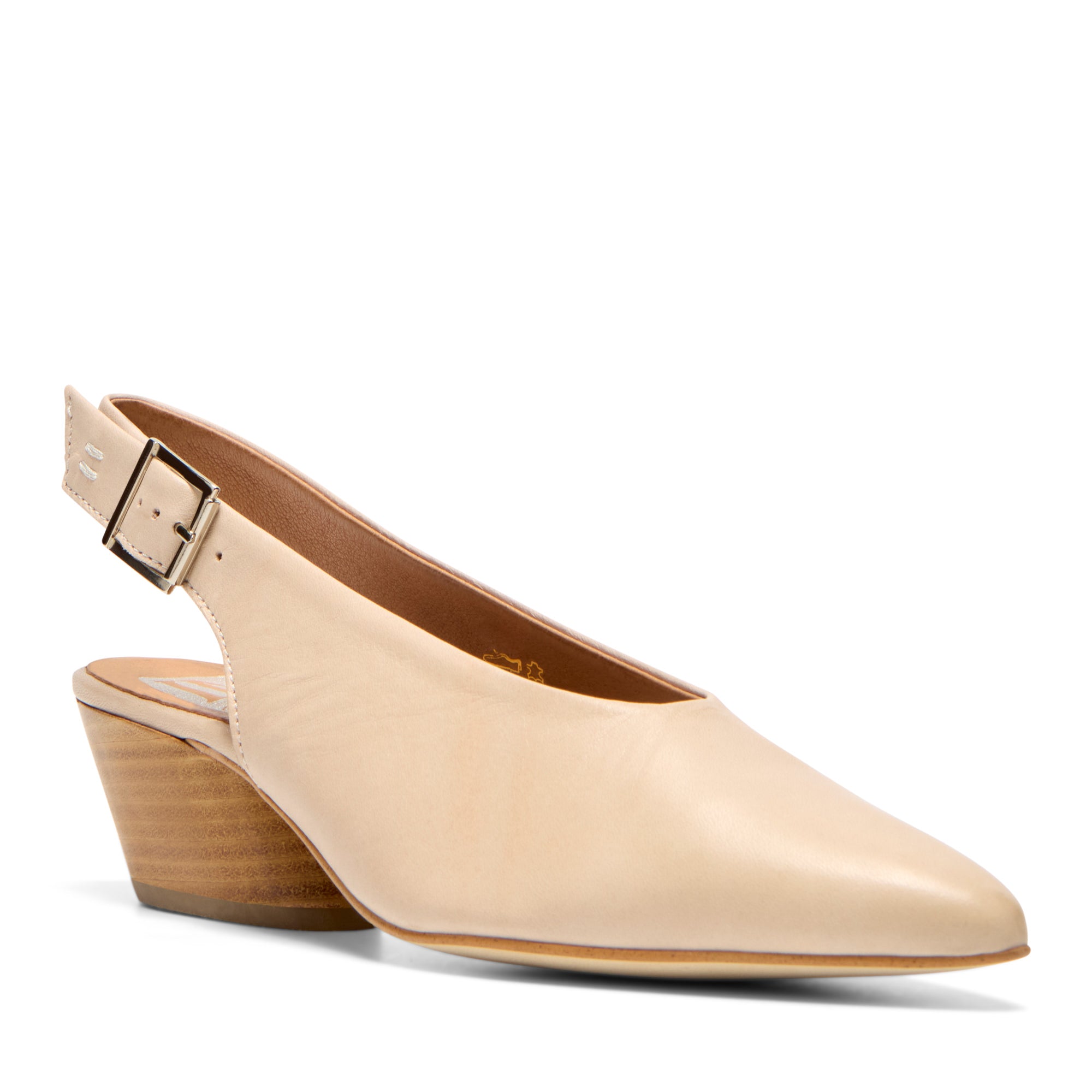 Costana Beige Leather Slingback Heel