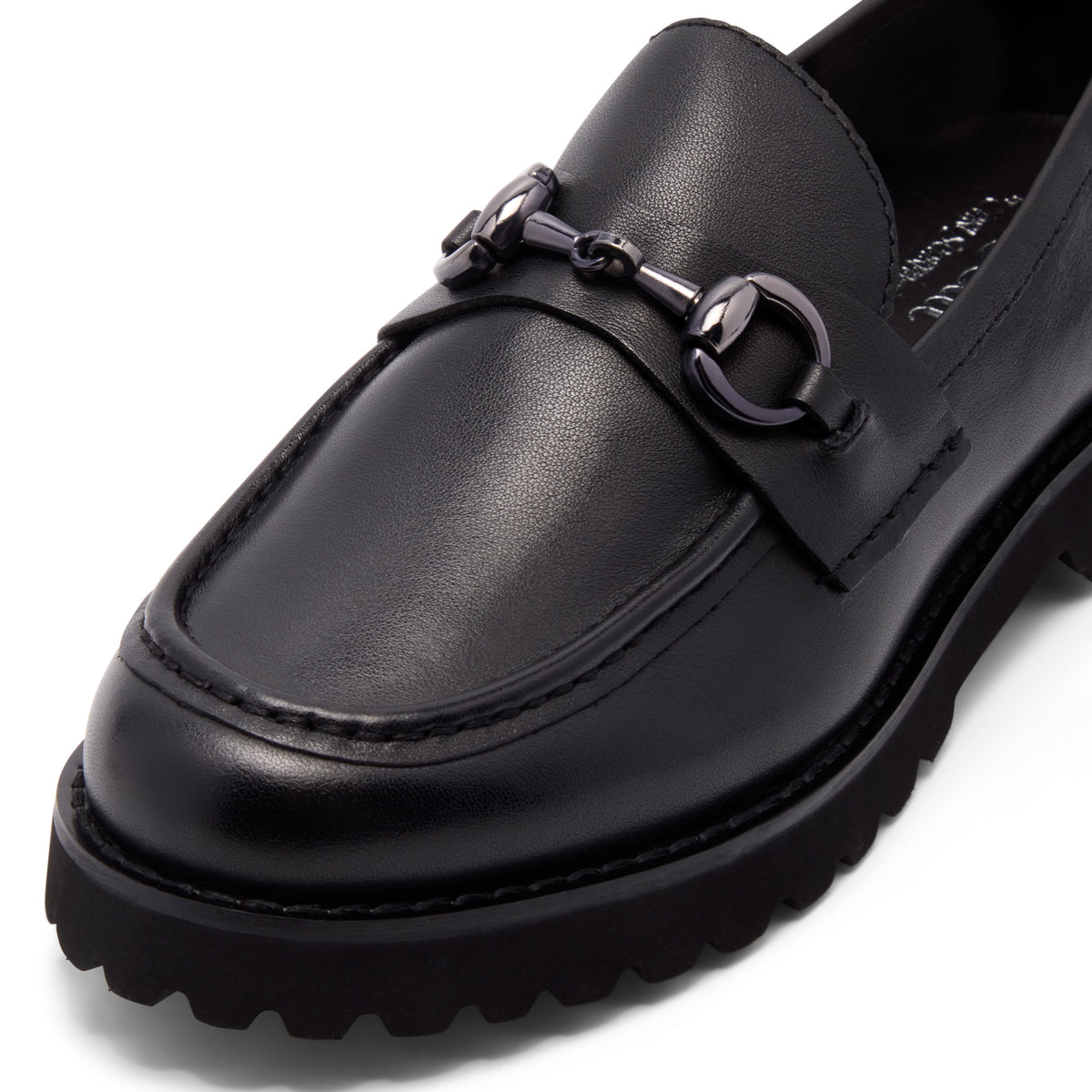 Diletta Black Leather Loafer