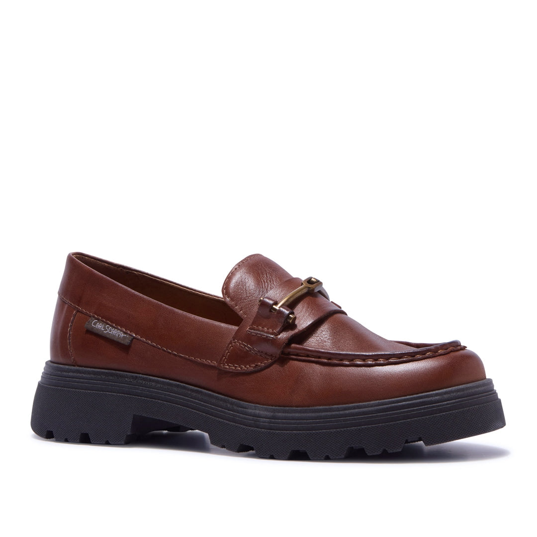 Alsenso Tan Leather Loafers