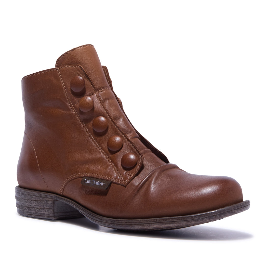 Ester Tan Leather Ankle Boots