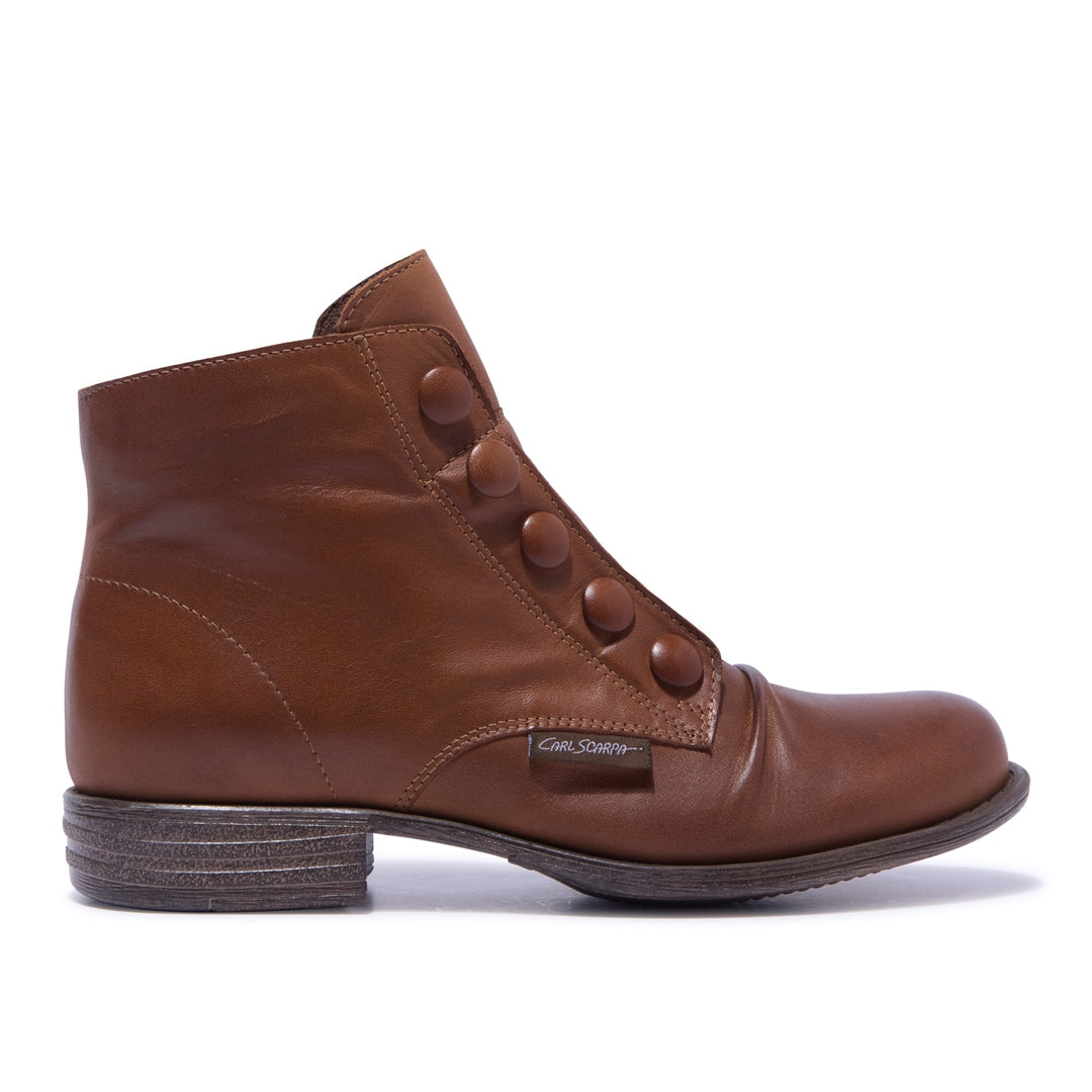 Ester Tan Leather Ankle Boots