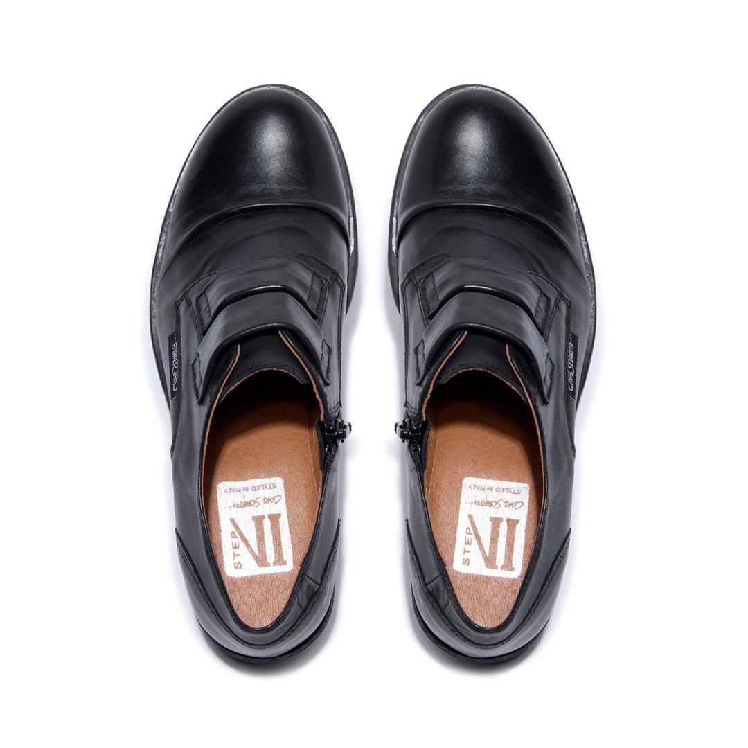 Gabbi Black Leather Loafers