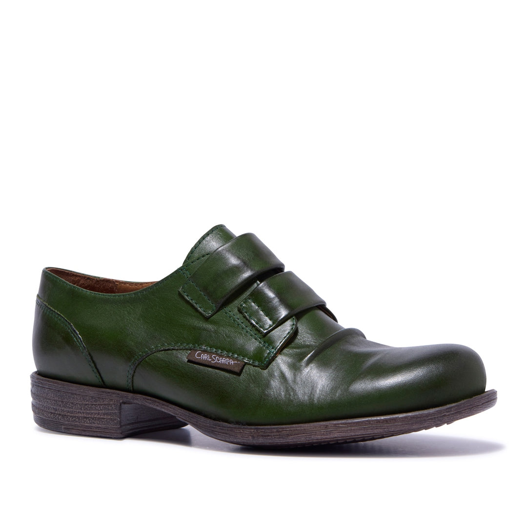 Gabbi Green Leather Loafers