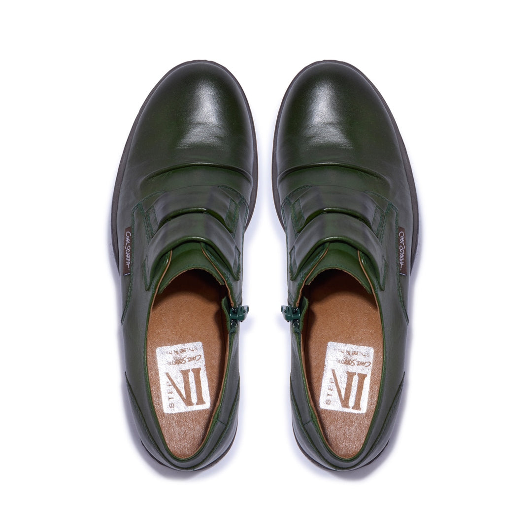 Gabbi Green Leather Loafers