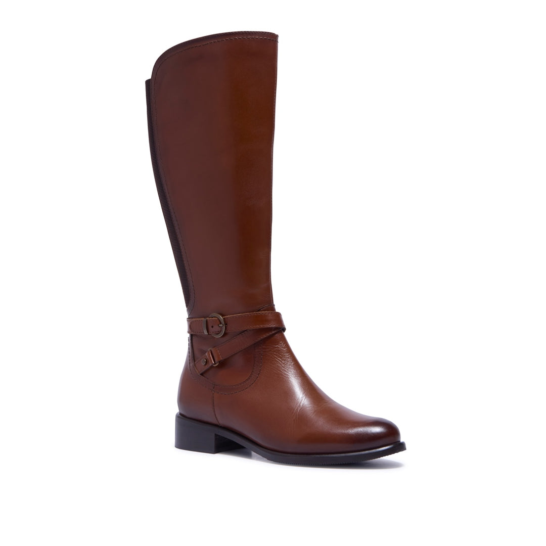 Joline Tan Leather Boots
