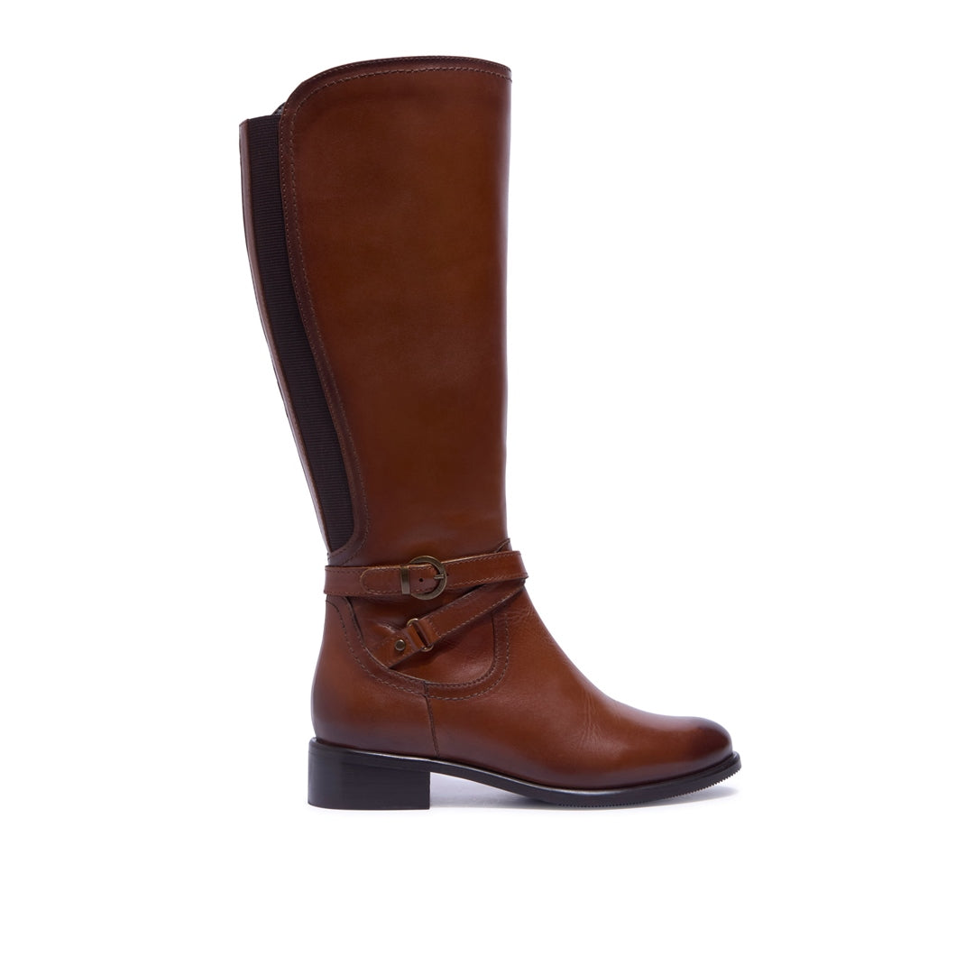 Joline Tan Leather Boots