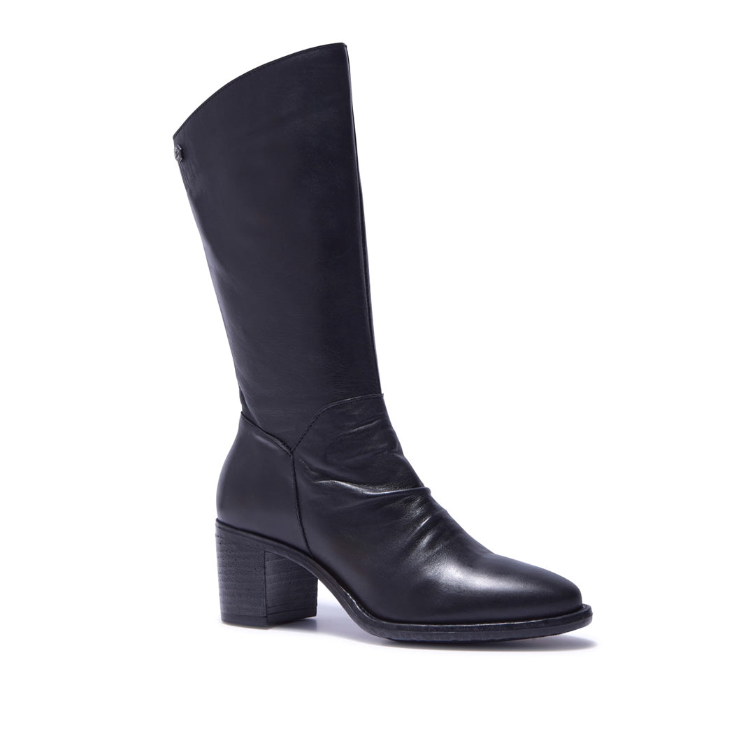 Lodeve Black Leather Ankle Boots