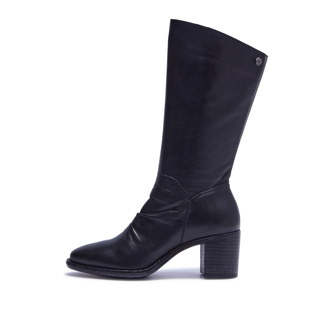 Lodeve Black Leather Ankle Boots