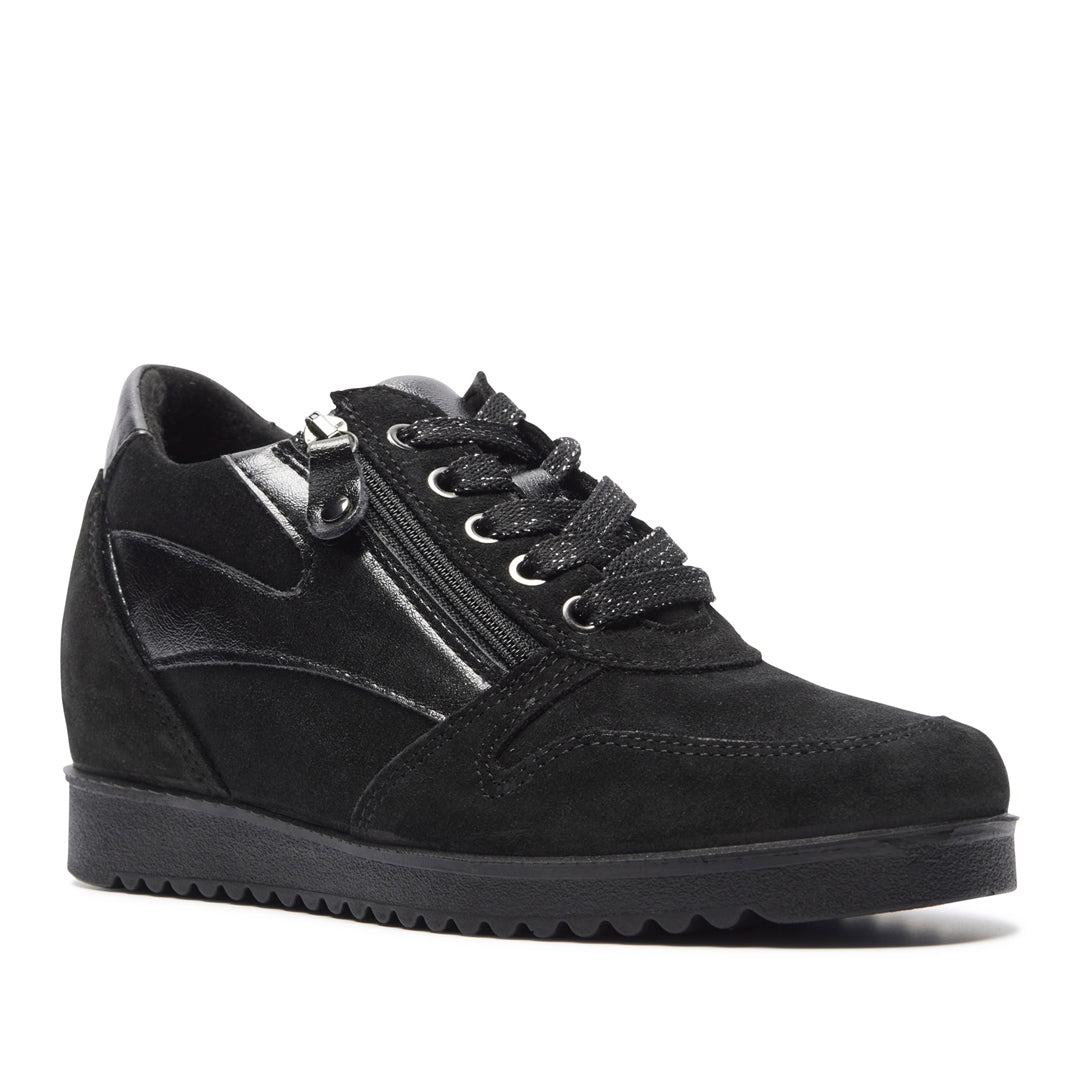 Nemoli Black Leather Trainers