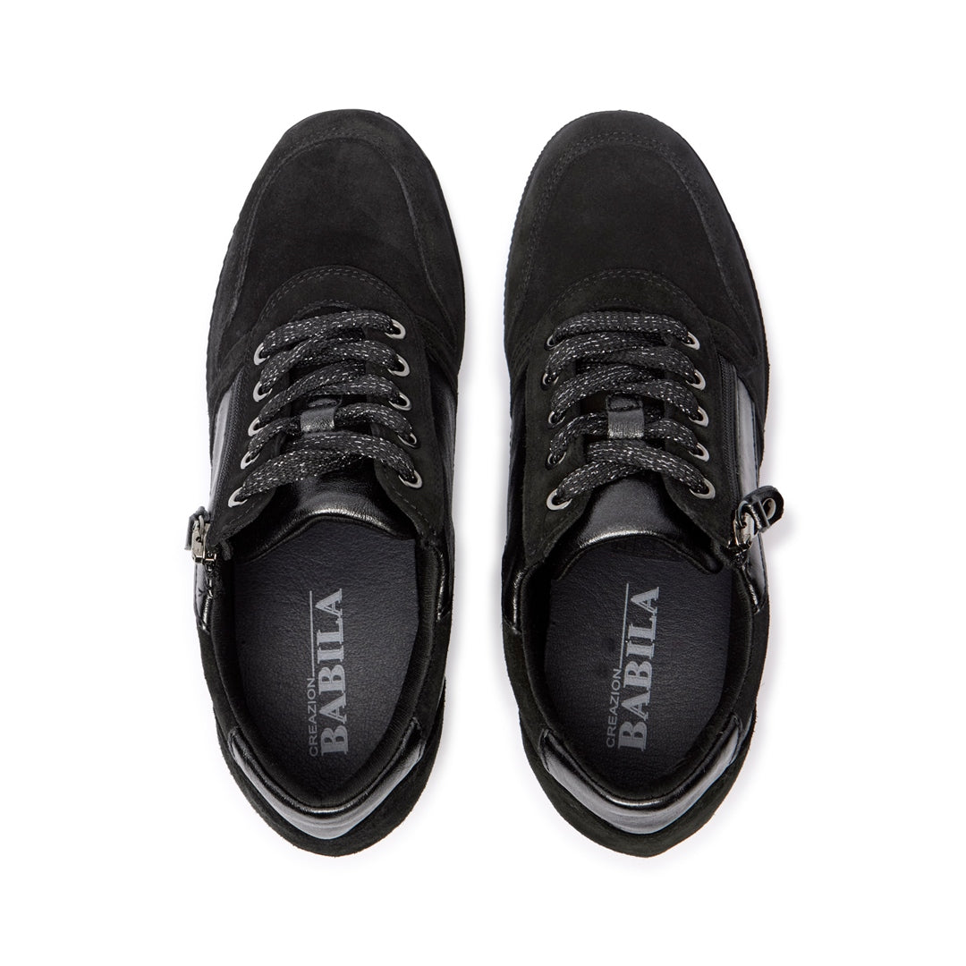 Nemoli Black Leather Trainers