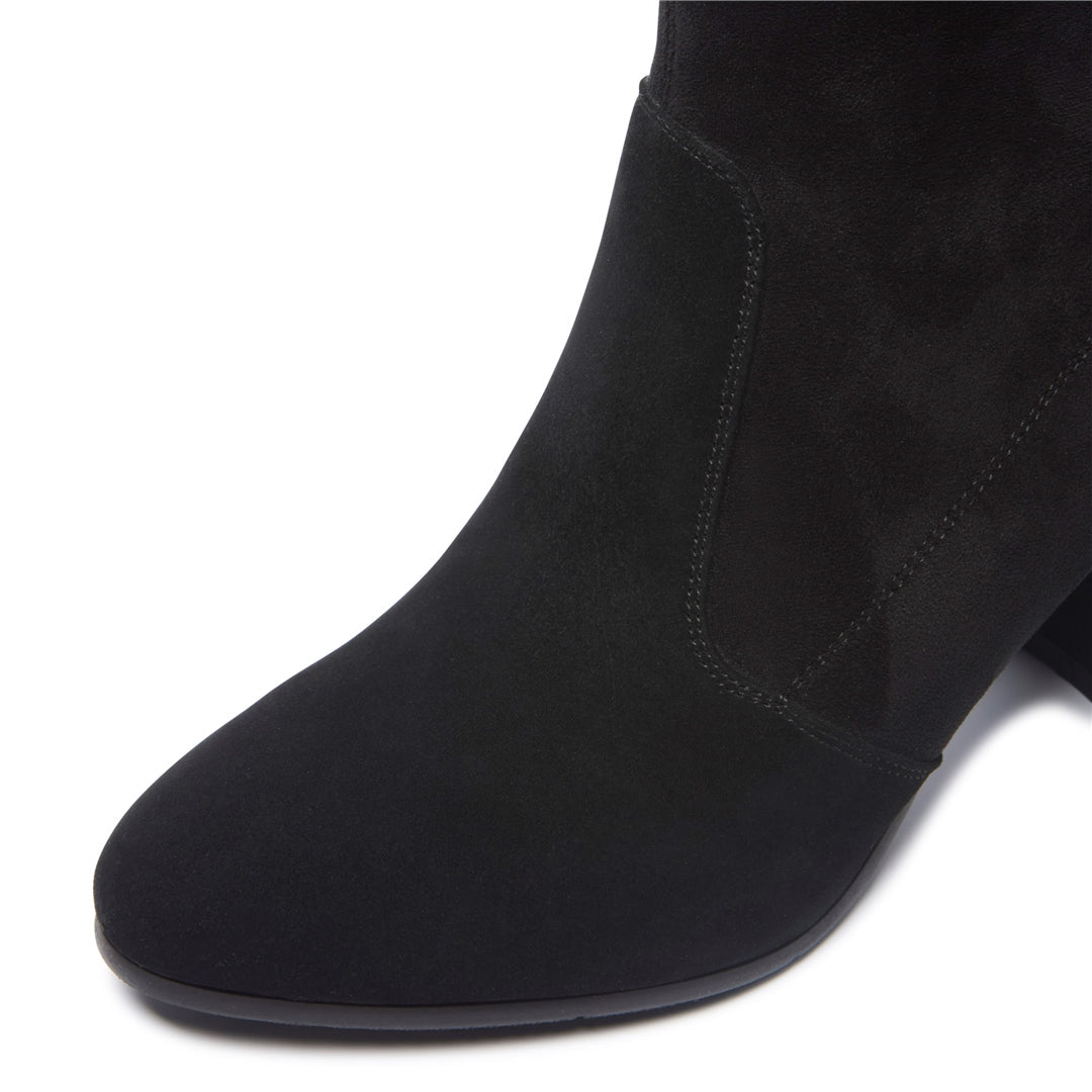 Pelugio Black Suede Ankle Boots