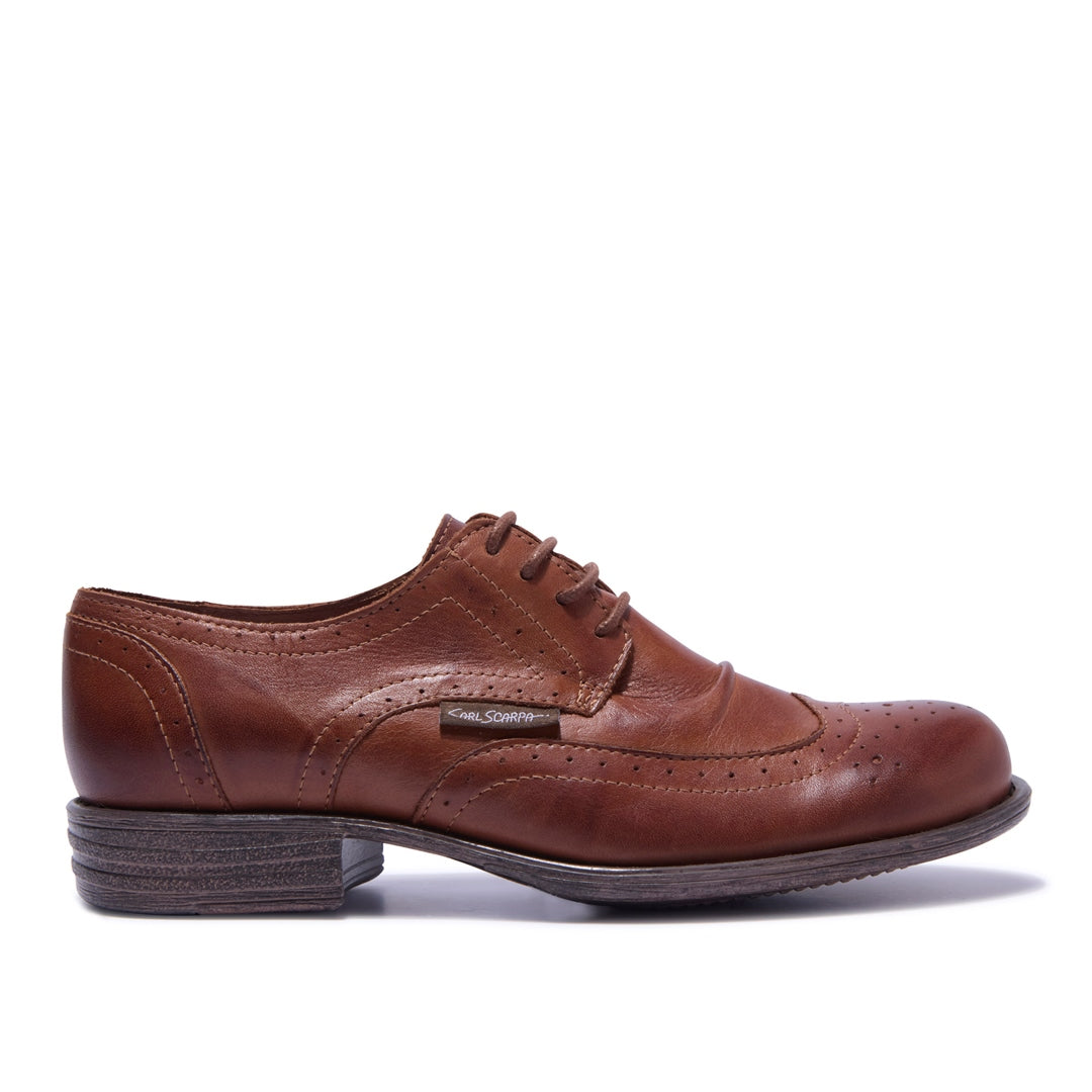 Perla Tan Leather Loafers