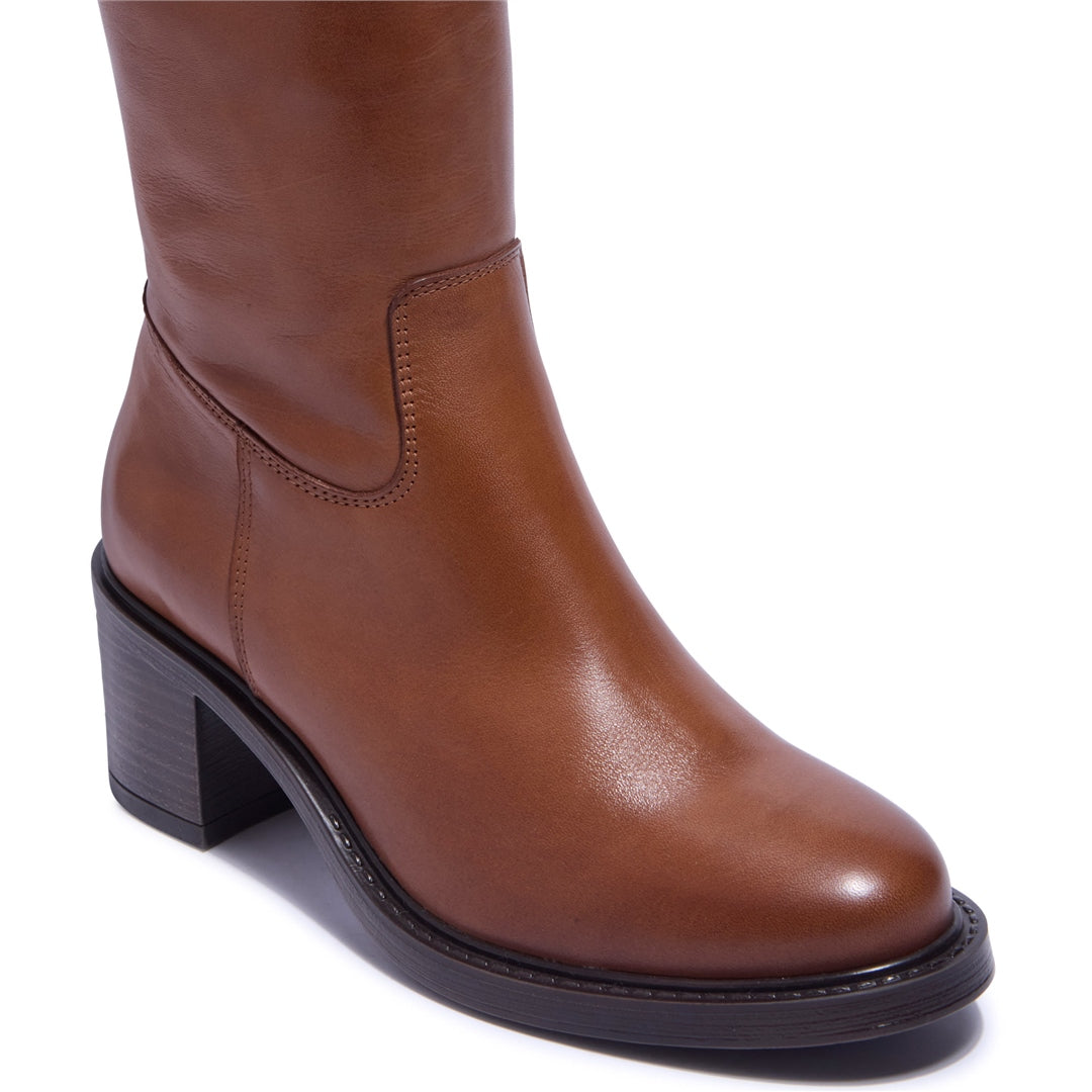 Recetto Tan Leather Boots