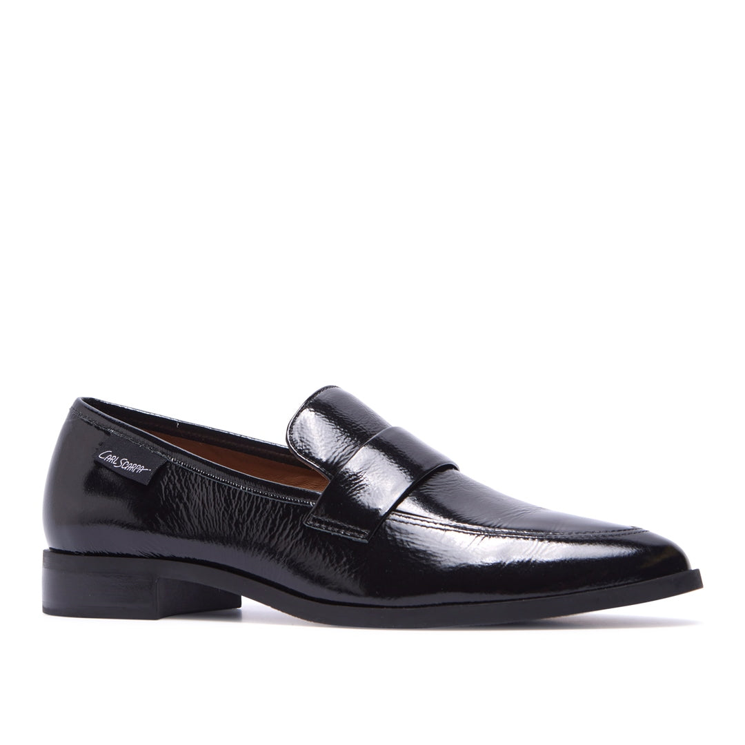 Sarina Black Patent Leather Loafers