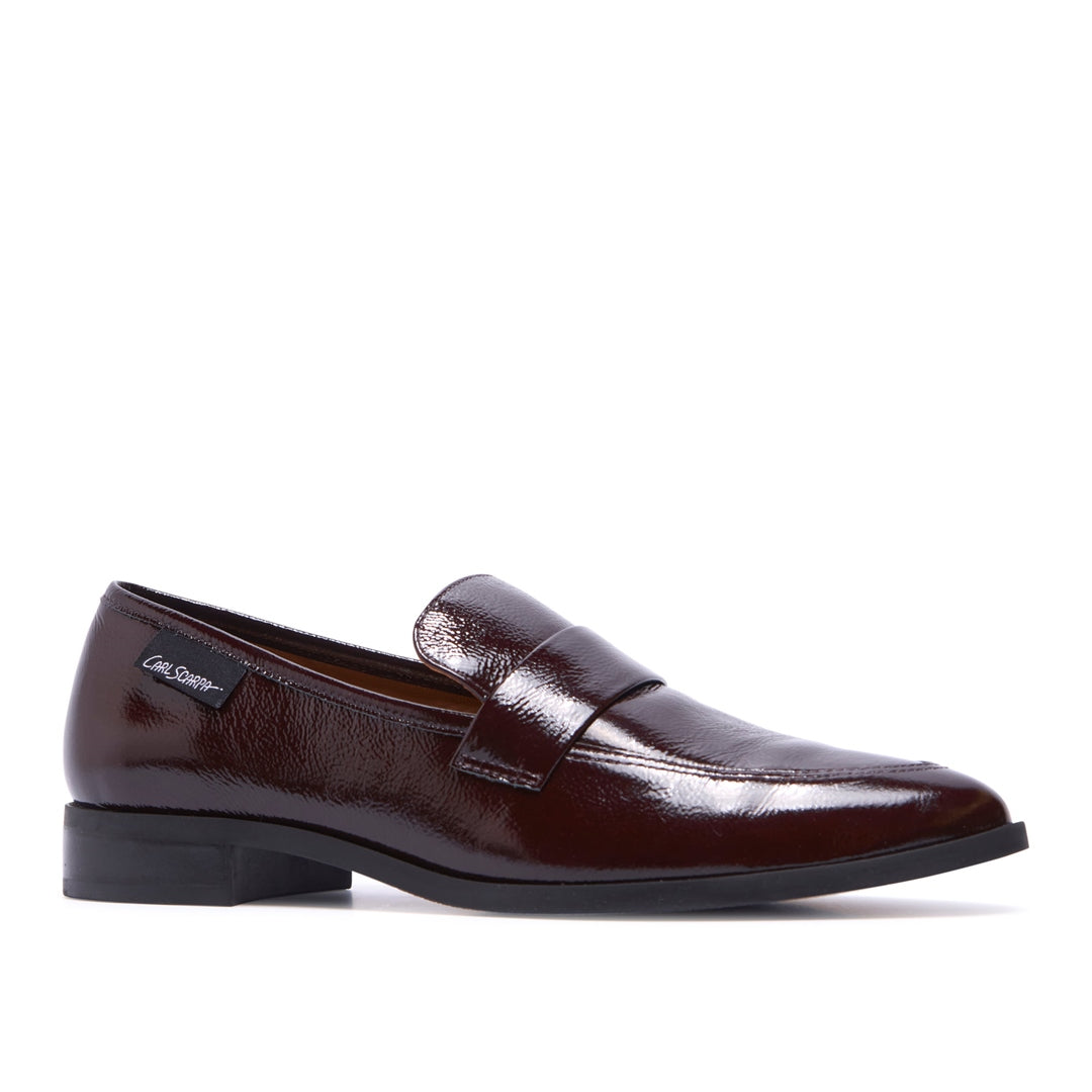 Sarina Bordo Patent Leather Loafers