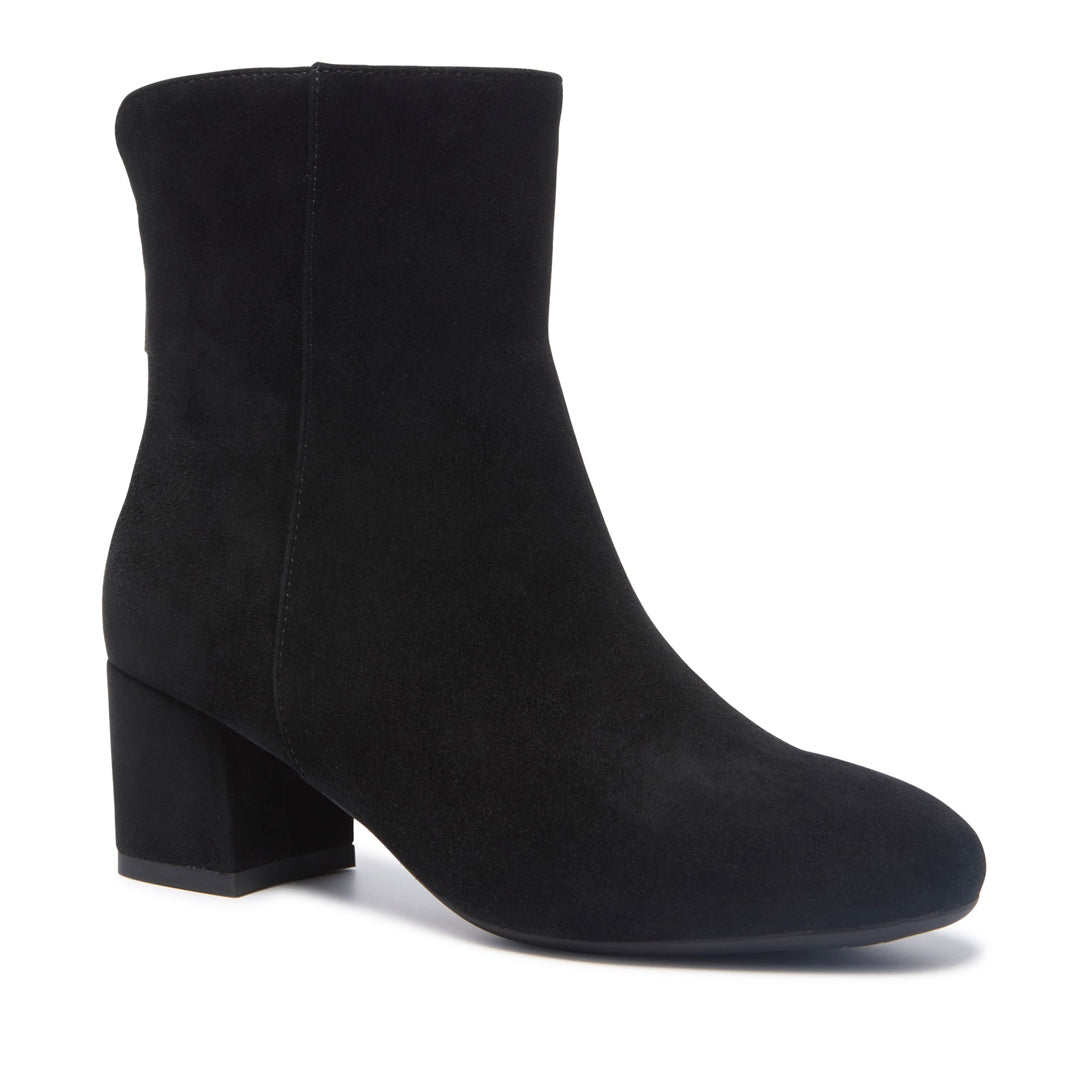 SARTINA BLACK SUEDE ANKLE BOOTS