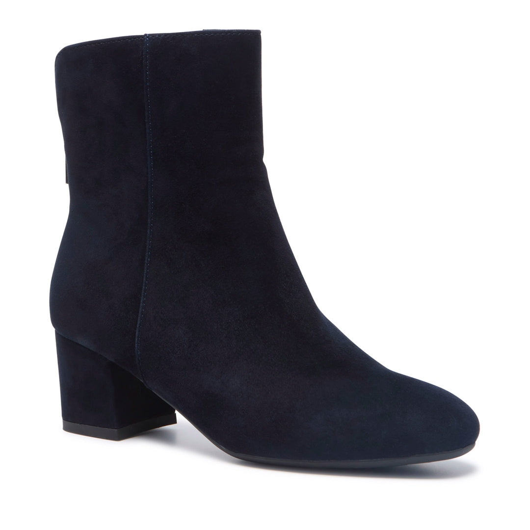 SARTINA NAVY SUEDE ANKLE BOOTS