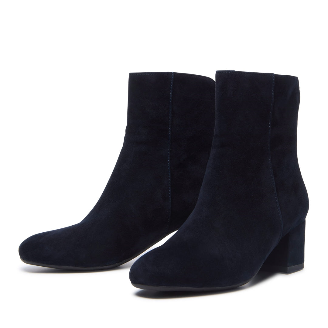 SARTINA NAVY SUEDE ANKLE BOOTS