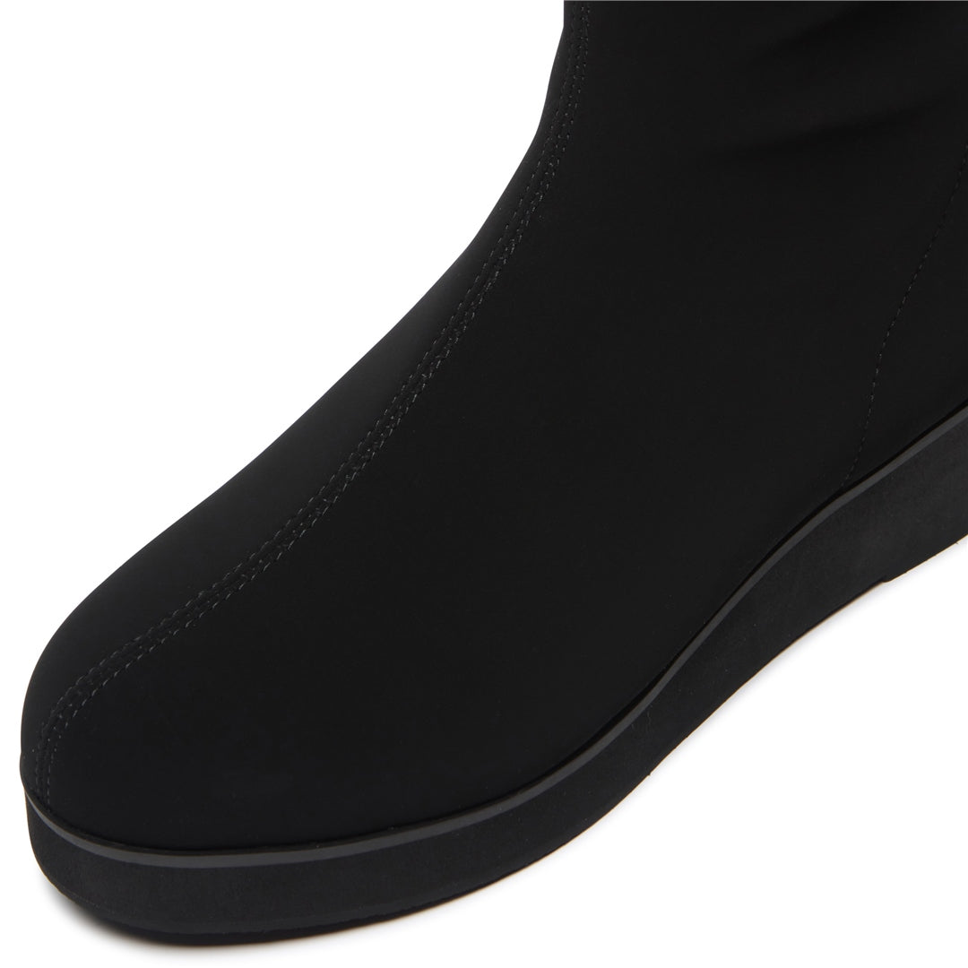 Spiazzo Black Stretch Ankle Boots