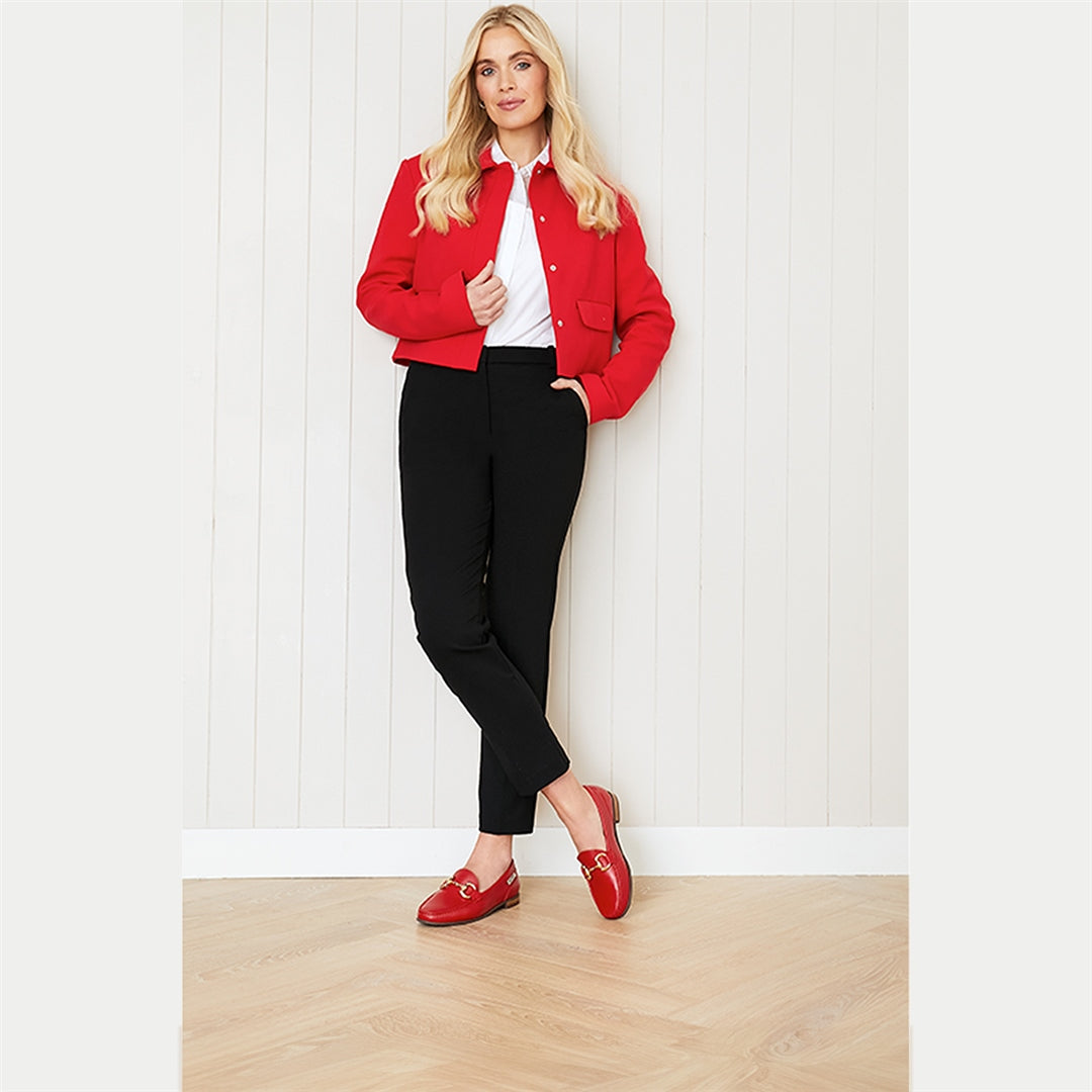 Aliano Red Leather Loafers
