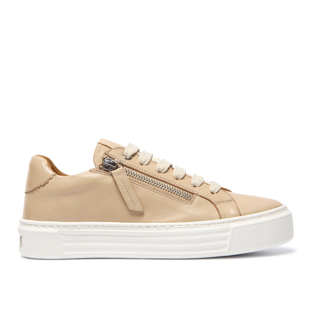 Monique Taupe Leather Trainers