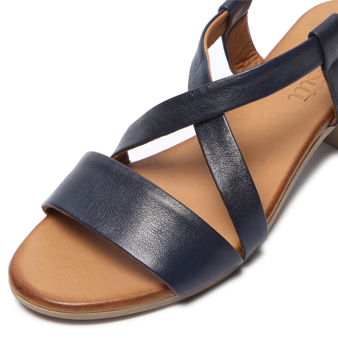 Tianey Navy Leather Sandals