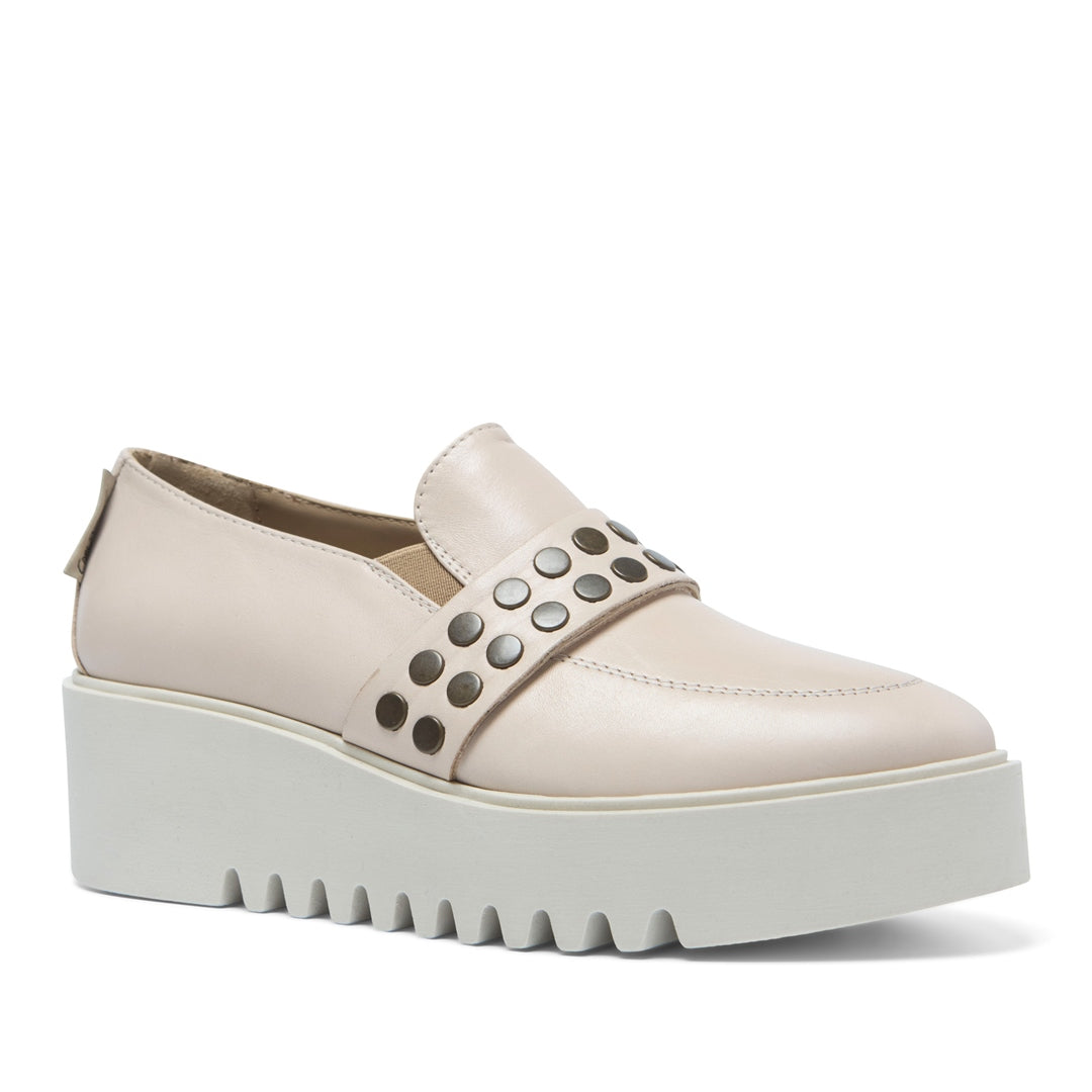 Corlita Off White Leather Loafers