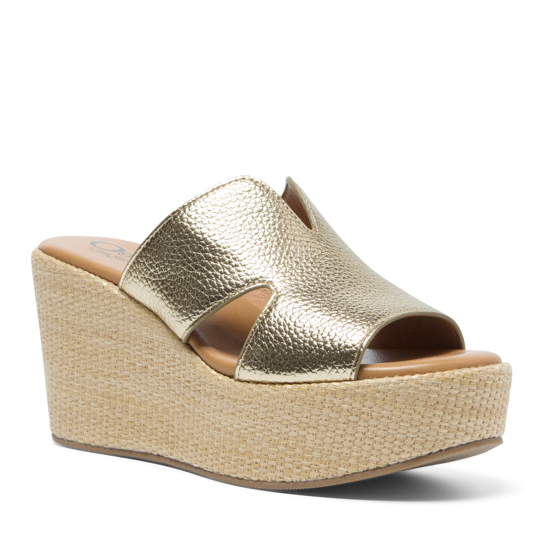 Rosini Gold Platform Sandals