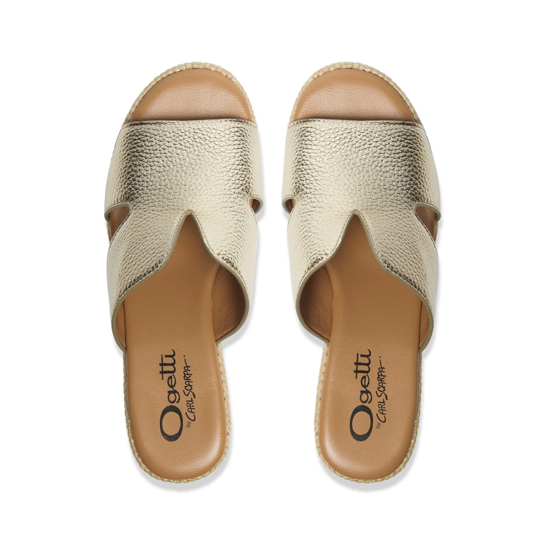 Rosini Gold Platform Sandals