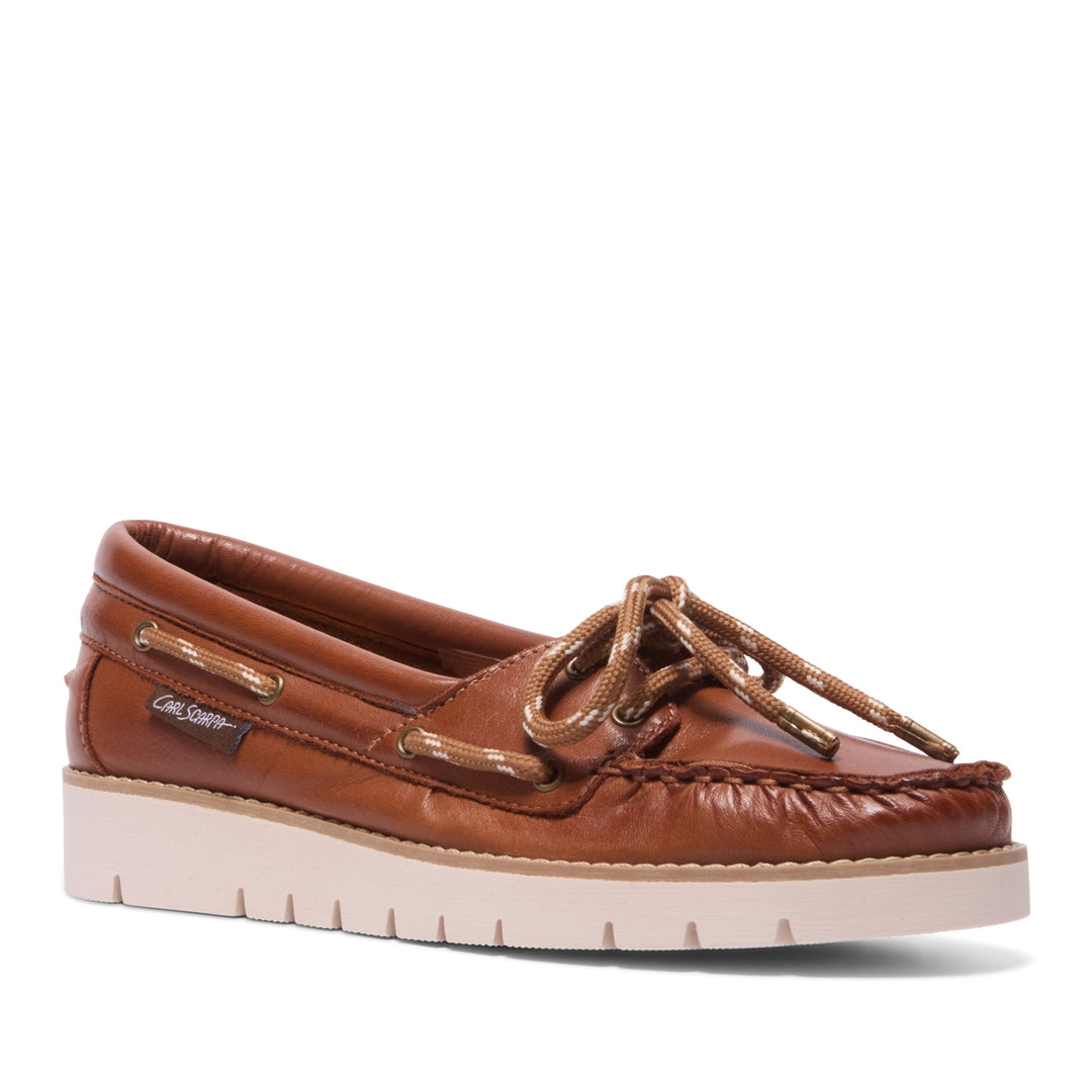 Cadorna Tan Leather Wedge Loafers