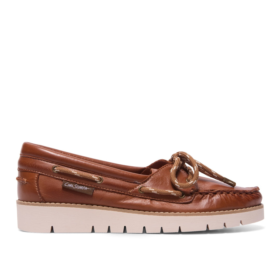 Cadorna Tan Leather Wedge Loafers