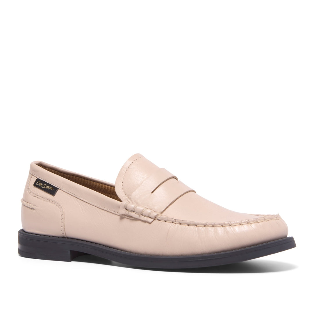 Centesimi Off White Leather Penny Loafers