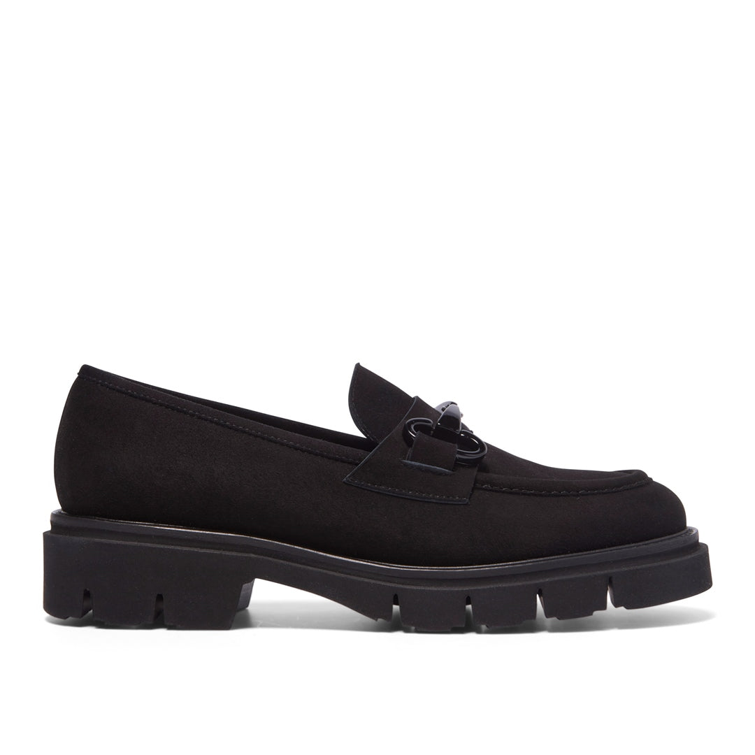 Gerano Black Suede Loafers