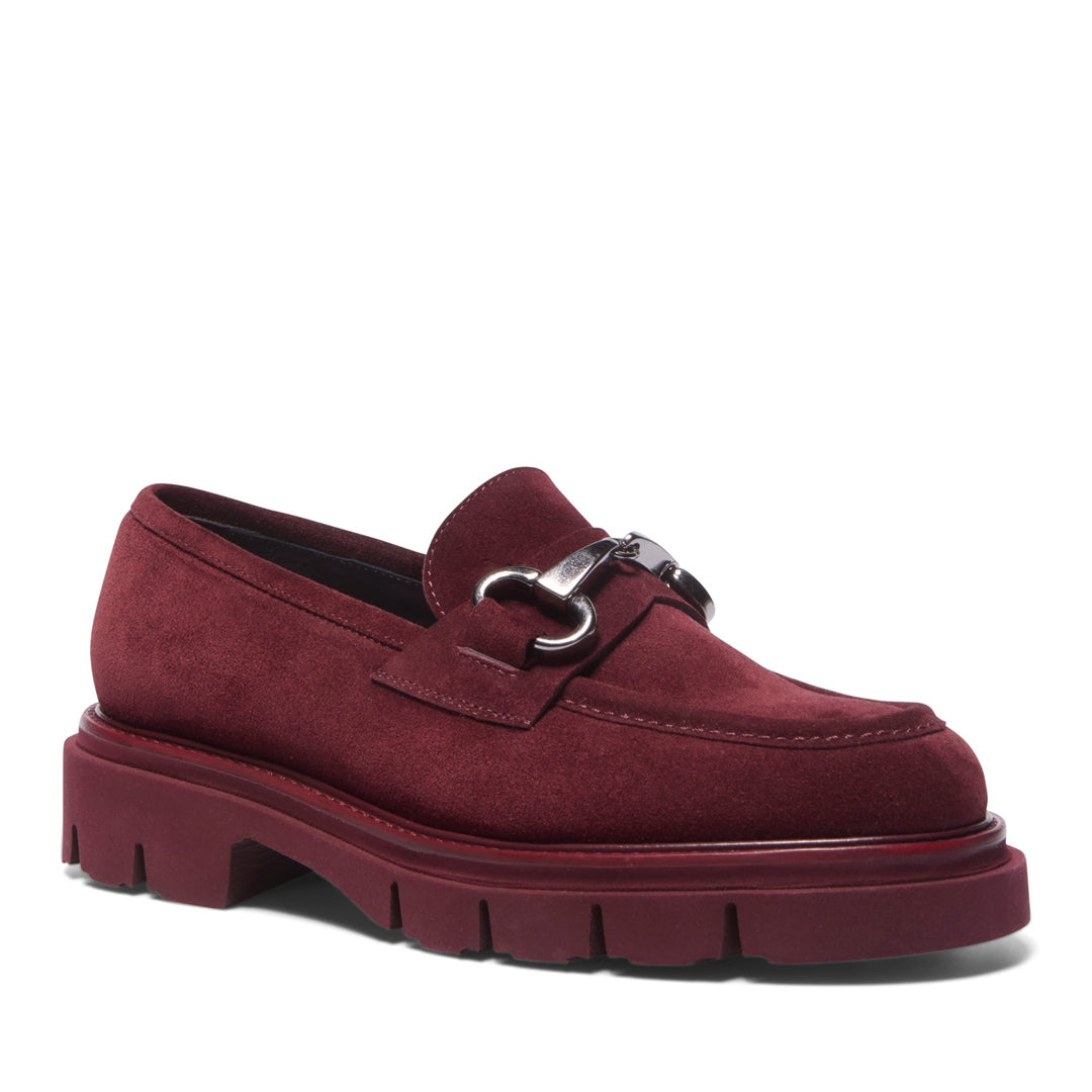 Gerano Bordo Suede Loafers