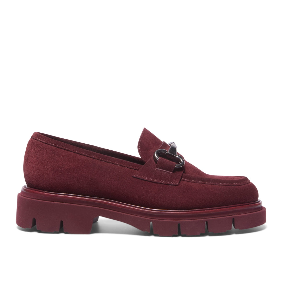 Gerano Bordo Suede Loafers
