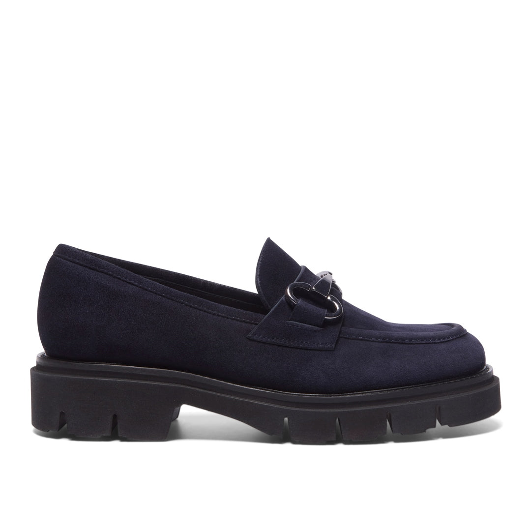 Gerano Navy Suede Loafers