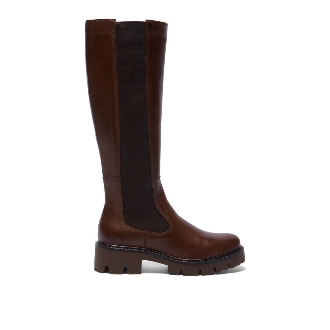 Diva Brown Leather Knee High Boots