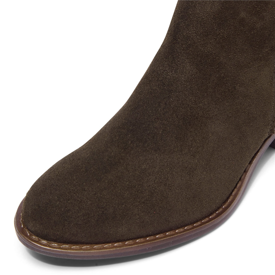 Fermato Green Suede Ankle Boots